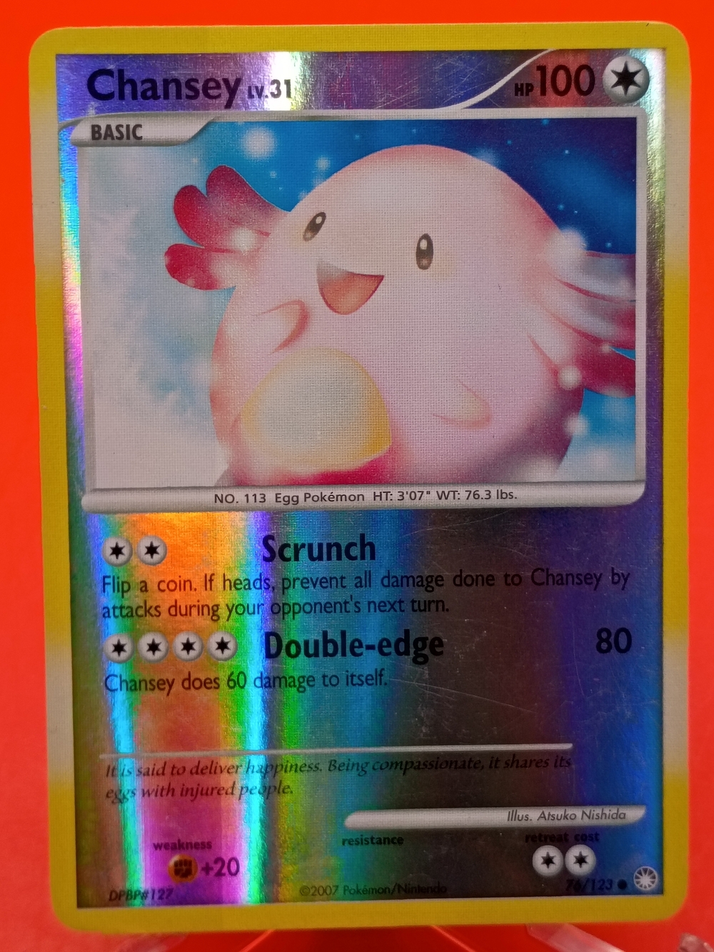 Chansey 76/123 Mysterious Treasures NM-LP Reverse Holo Pokémon